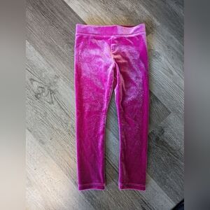 JCrew Crewcuts Pink Velour Toddler Leggings Size 3T